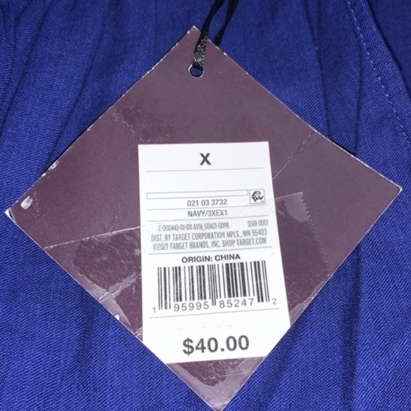 Ava & Viv Women's Plus Size Sleeveless Colorblock Tiered Dress -Navy Blue - Picture 5 of 10